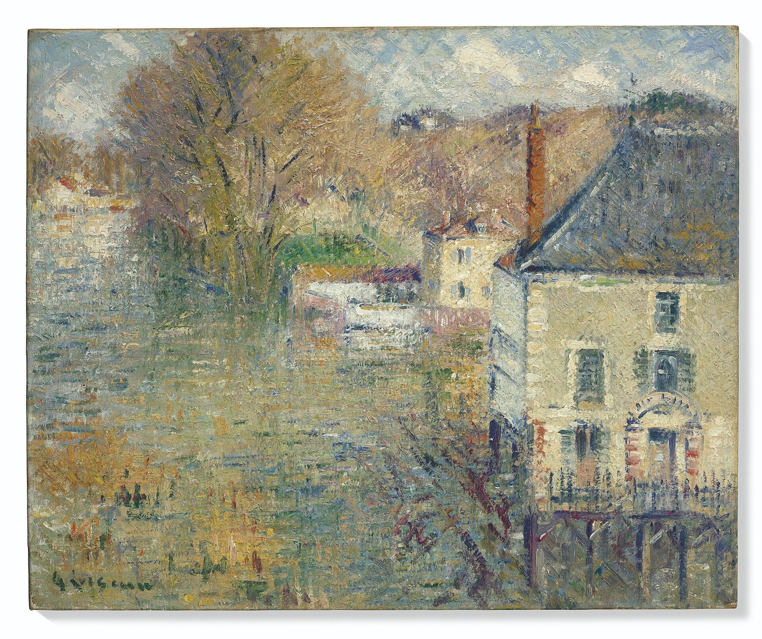 Inondation à Giverny, Gustave Loiseau, 1934.